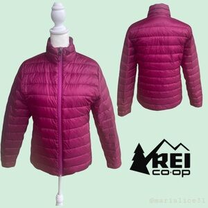 REI Packable Puffer Jacket - Fuchsia. Girls L (14-16). EUC.